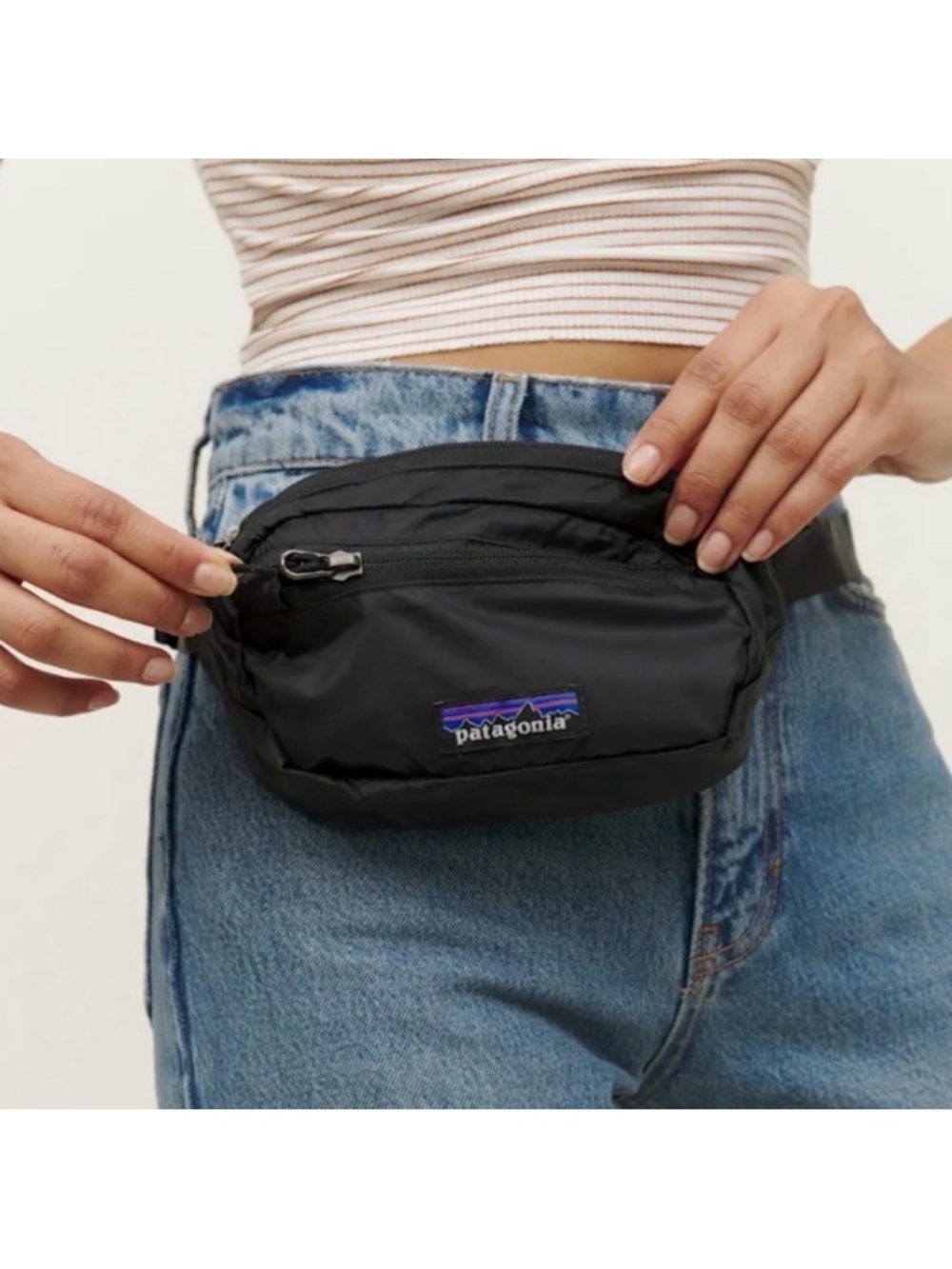 Patagonia Lightweight Travel Mini Hip Pack Black Belt Bag Fanny Pack Unisex